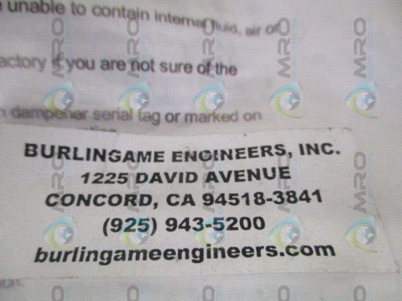 BURLINGAME ENGINEERS 1311-28-PL BLADDER KIT  NSNP