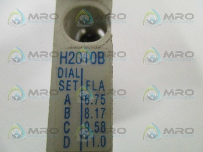 CUTLER HAMMER H2010B OVERLOAD HEATER (AS PICTURED)  UNMP