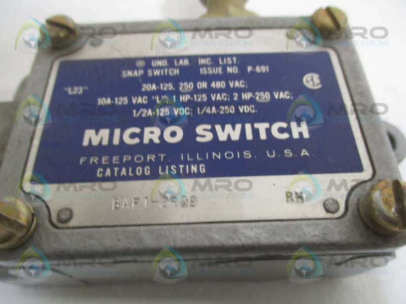 MICRO SWITCH BAF1-2RQ9-RH LIMIT SWITCH (GREY)  UNMP