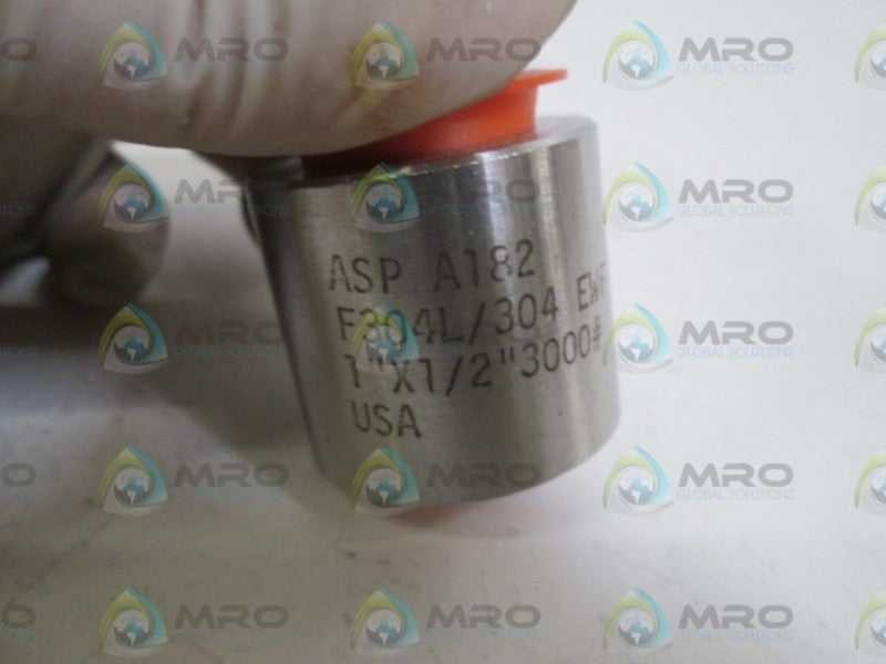 USA COUPLING ASP A182 F304L/304 EWF 1"X1/2" 3000# NSNP