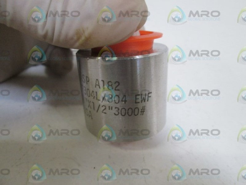 USA COUPLING ASP A182 F304L/304 EWF 1"X1/2" 3000# NSNP