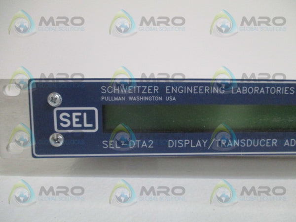 SEL SEL-DTA2 DTA201-4 DISPLAY/TRANSDUCER ADAPTER RELAY (REPAIRED) UNMP