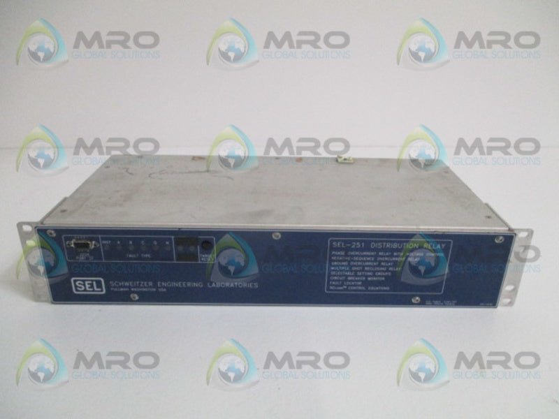 SEL SEL-251 251002-4556UHNB DISTRIBUTION RELAY UNMP