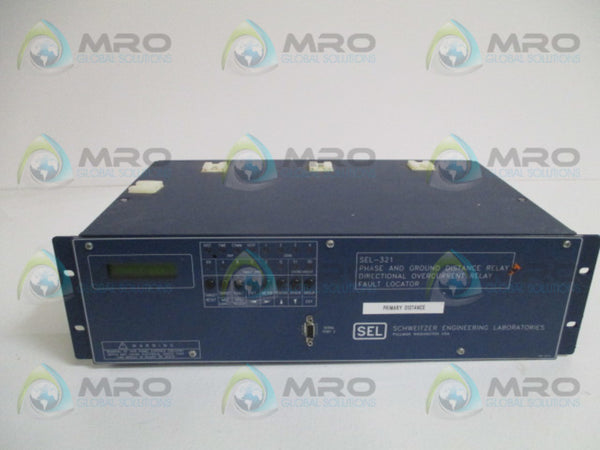 SEL SEL-321 321314256HNB3X4 PHASE & GROUND DISTANCE RELAY UNMP