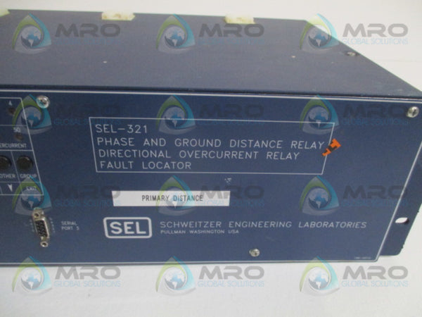 SEL SEL-321 321314256HNB3X4 PHASE & GROUND DISTANCE RELAY UNMP