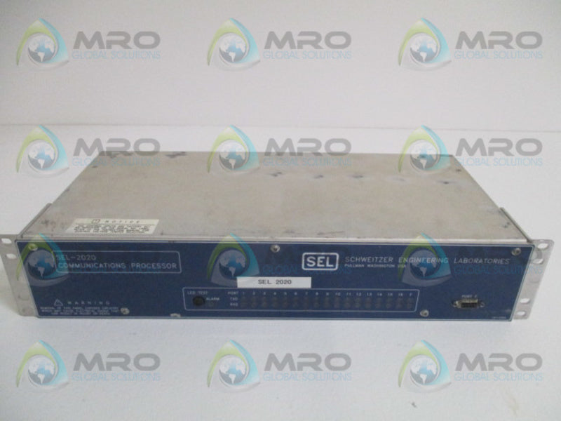SEL SEL-2020 20203041 COMMUNICATIONS PROCESSOR MODULE UNMP