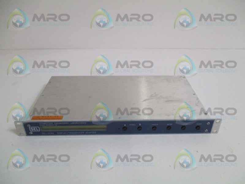 SEL SEL-DTA2 DTA201-4 DISPLAY/TRANSDUCER ADAPTER RELAY  UNMP