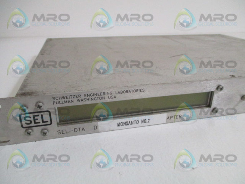 SEL SEL-DTA DTA001-4XXXXHXX DISPLAY TRANSDUCER ADAPTER RELAY UNMP