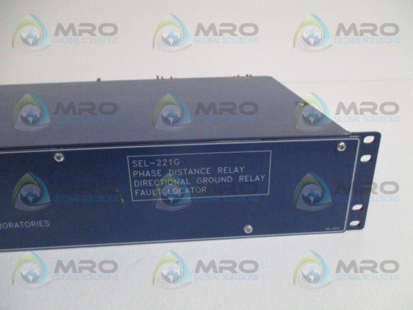 SEL SEL-221G-5 221G05-4256MHNB PHASE DISTANCE RELAY (AS PICTURED) UNMP