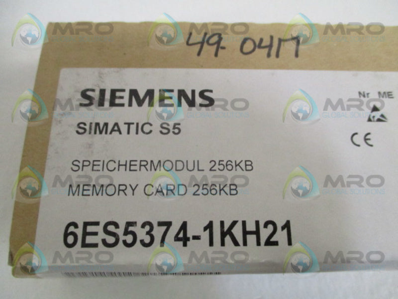 SIEMENS SIMATIC S5 6ES5374-1KH21 MEMORY CARD 256KB NSFS