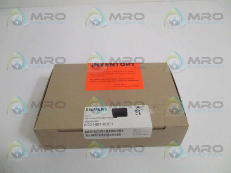 SIEMENS 6DD1681-0DE1 SA30 INTERFACE MODULE NSFS