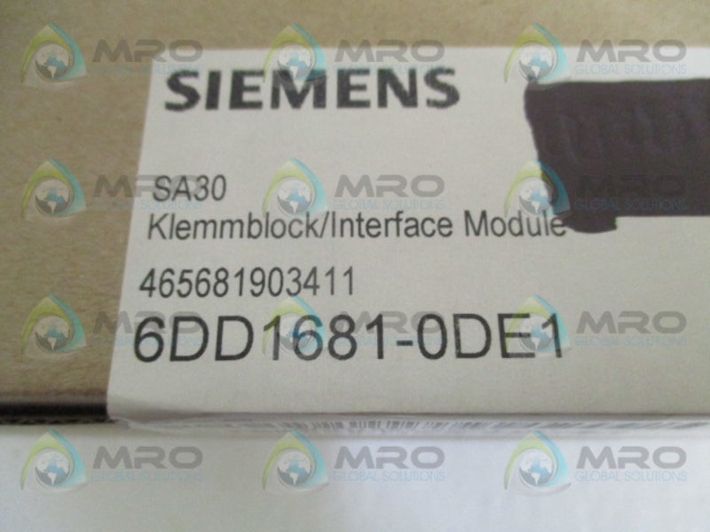 SIEMENS 6DD1681-0DE1 SA30 INTERFACE MODULE NSFS