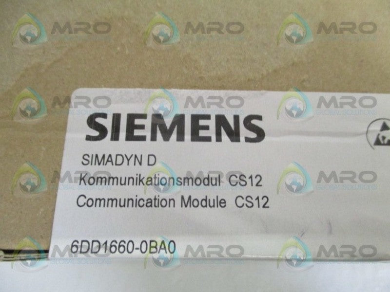 SIEMENS SIMADYN D 6DD1660-0BA0 CS12  NSFS