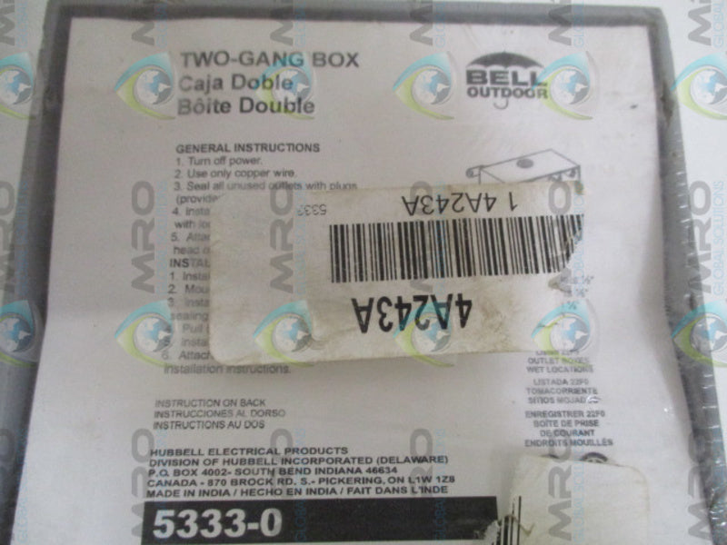 BELL OUTDOOR 5333-0 TWO-GANG BOX  NSMP