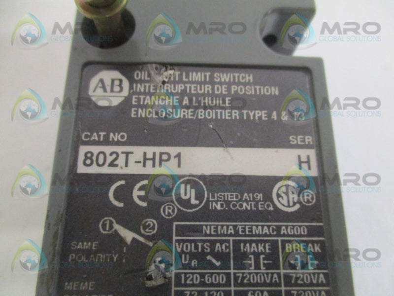 ALLEN BRADLEY 802T-HP1 SER. H  UNMP