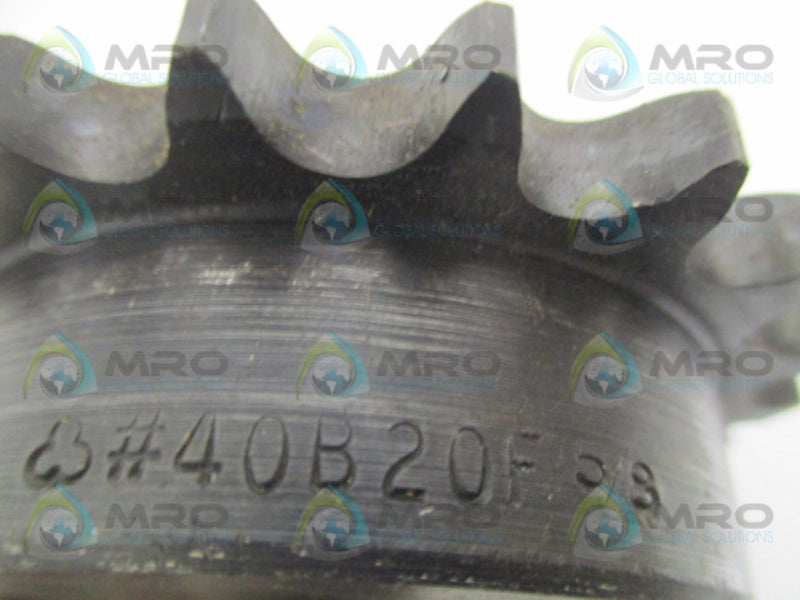 TSUBAKI 40B20F SPROCKET 5/8" NSNP