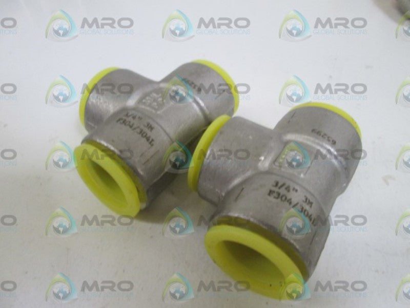 LOT OF 2 FITTING 3/4" 3M F304/304L NSNP