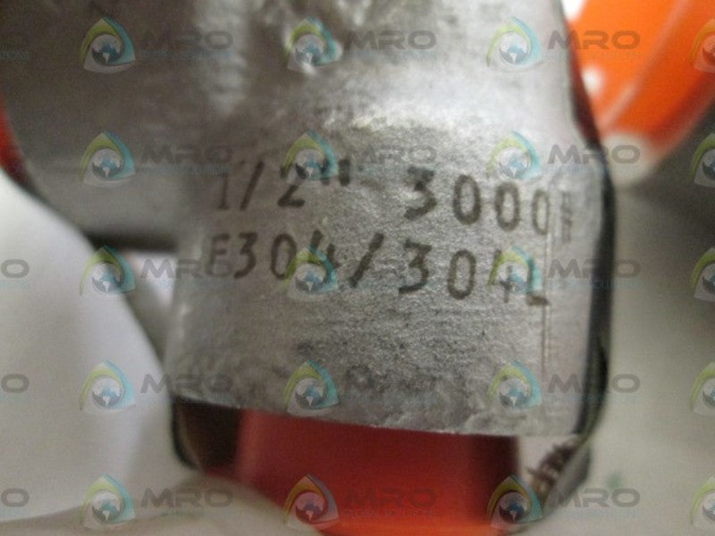 LOT OF 3 ELBOW 1/2" 3000# F304/304L NSNP