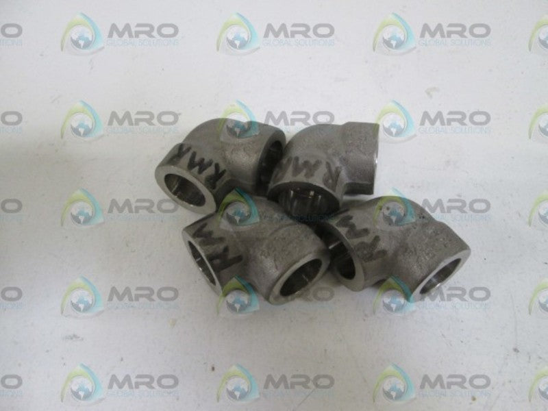 LOT OF 4 BONNEY ELBOW 3/8" 3000# WOG A182F304E124 NSNP