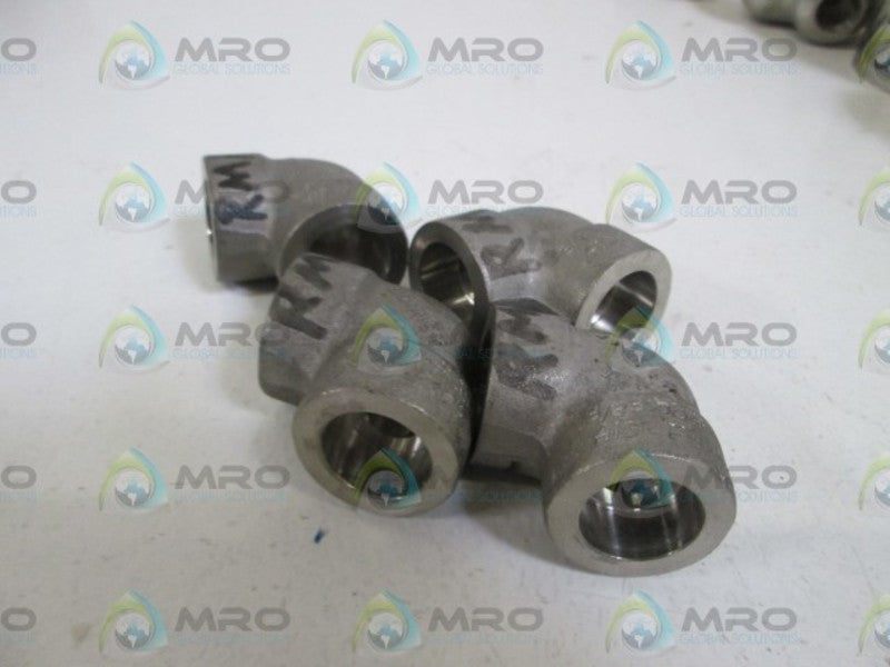 LOT OF 4 BONNEY ELBOW 3/8" 3000# WOG A182F304E124 NSNP