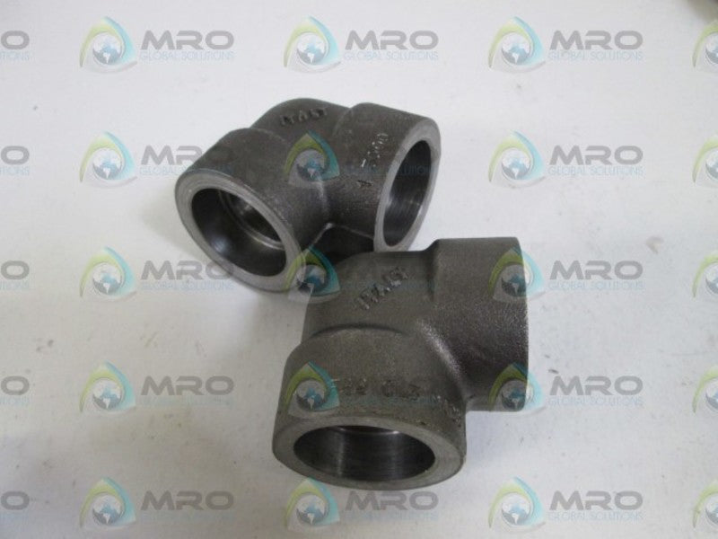 LOT OF 2 ELBOW 1" 3000WOG A/SA182F22CL3RACS NSNP