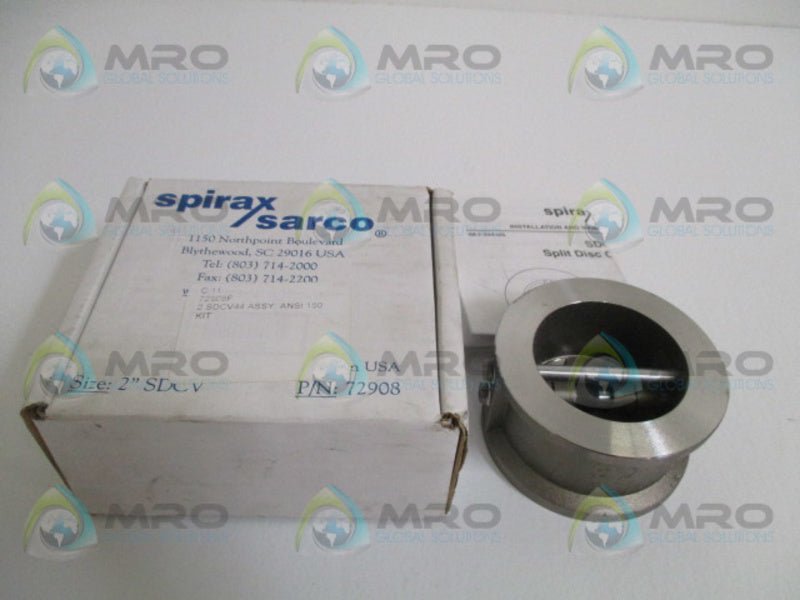 SPIRAX SARCO 72908 SDCV44 SPLIT DISC CHECK VALVE 2" NSMP