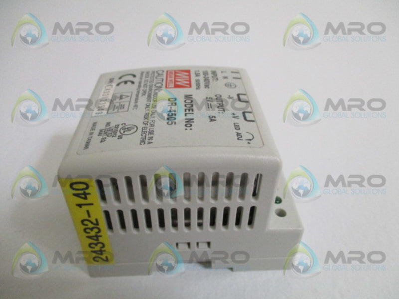 MEAN WELL DR-4505 DIN RAIL POWER SUPPLY UNMP