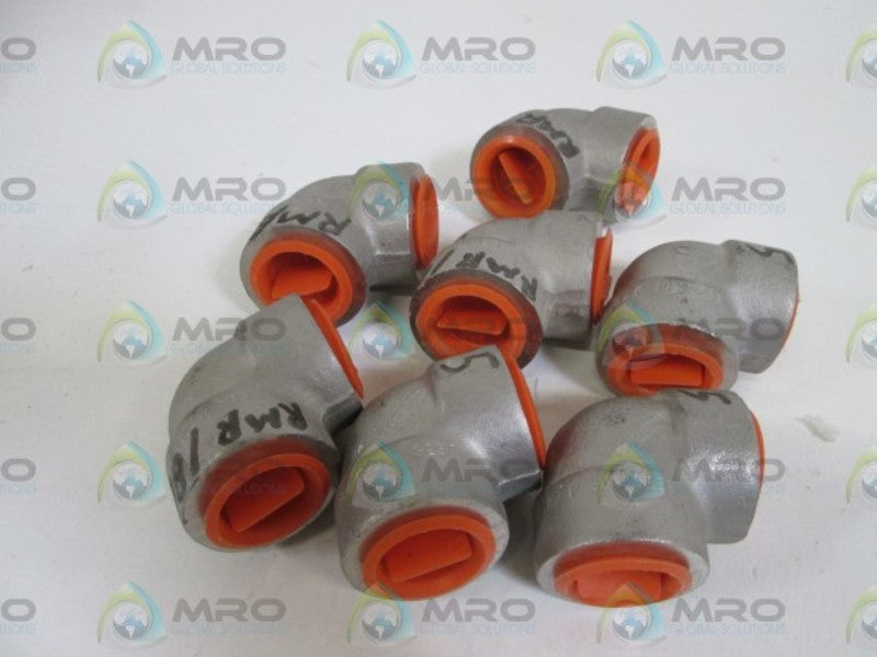 LOT OF 7 BONNEY ELBOW 3/4" 6000# WOG A182F304G239 NSNP