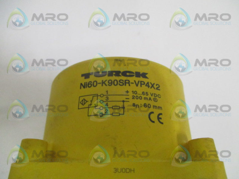 TURCK NI60-K90SR-VP4X2-W/PG13.5 INDUCTIVE PROXIMITY SENSOR UNMP