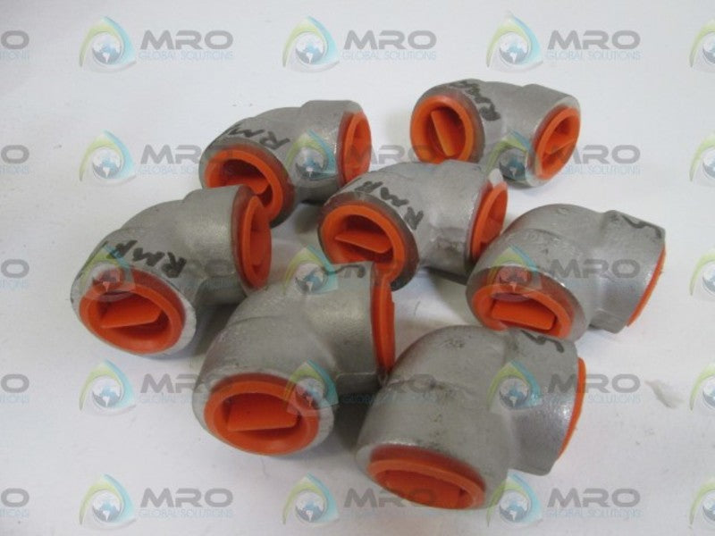 LOT OF 7 BONNEY ELBOW 3/4" 6000# WOG A182F304G239 NSNP