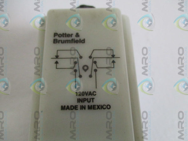 POTTER & BRUMFIELD CRB-48-70010 TIME DELAY RELAY 0.1-10 SEC. 120/240VAC UNMP
