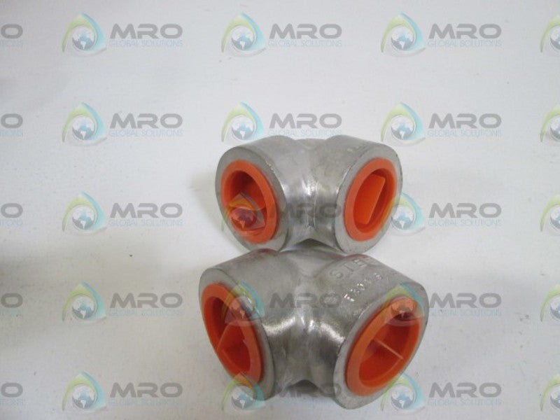 LOT OF 2 LADISH ELBOW 1" 6000WOG A182 F304S4GXL NSNP
