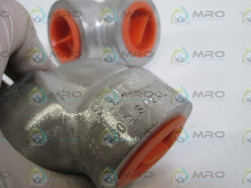 LOT OF 2 LADISH ELBOW 1" 6000WOG A182 F304S4GXL NSNP