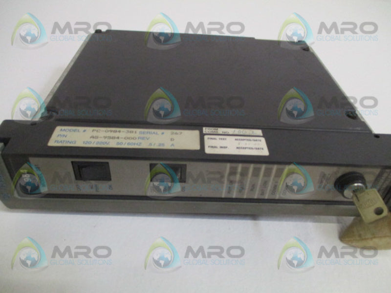 GOULD MODICON PC-0984-381 AS-9584-000 PROGRAMMABLE CONTROLLER MODULE UNMP