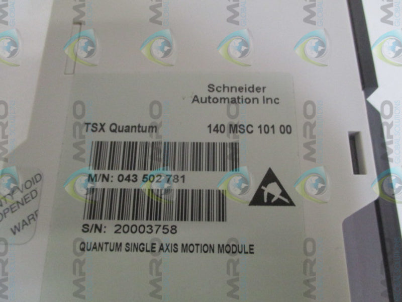 SCHNEIDER TSX QUANTUM 140MSC10100 SINGLE AXIS MOTION MODULE  NSNP
