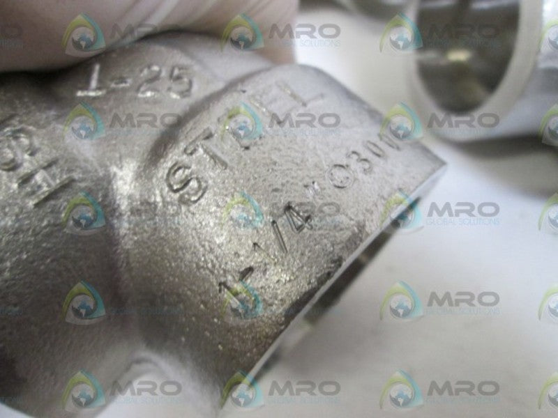 LOT OF 4 LADISH ELBOW 1-1/4" 3000WOG A182F304HRH NSNP