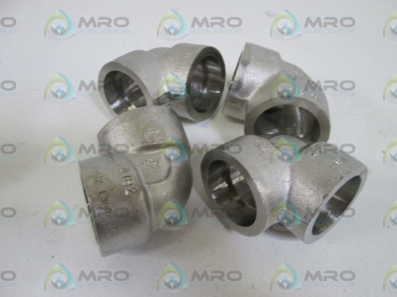 LOT OF 4 LADISH ELBOW 1-1/4" 3000WOG A182F304HRH NSNP