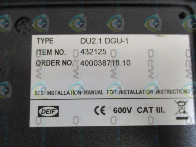 DEIF DELOMATIC 4 DU2.1DGU-1 DISPLAY UNIT MODULE  UNMP
