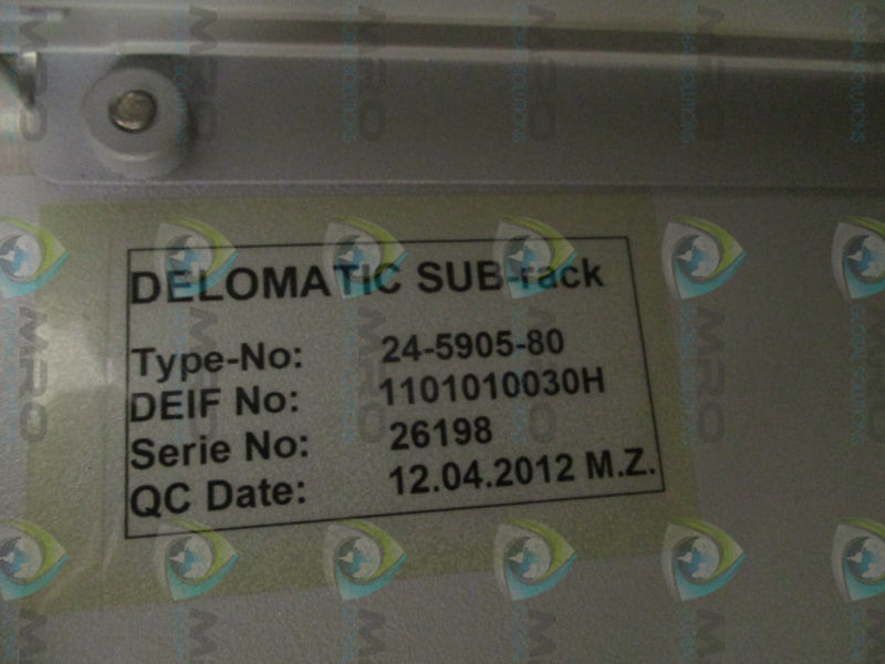 DEIF DELOMATIC 4 24-5905-80 SUB-RACK MODULE  UNMP