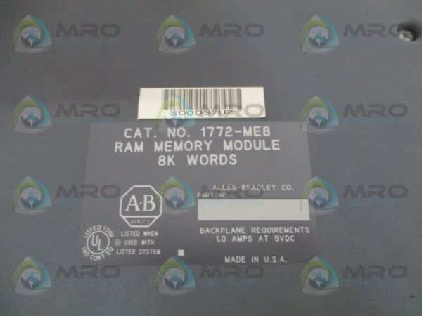 ALLEN BRADLEY 1772-ME8 RAM MEMORY MODULE  UNMP