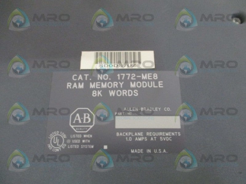 ALLEN BRADLEY 1772-ME8 RAM MEMORY MODULE  UNMP