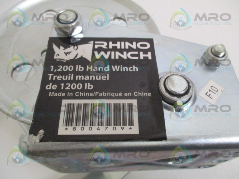 RHINO F10 HAND WINCH 1,200 LBS UNMP