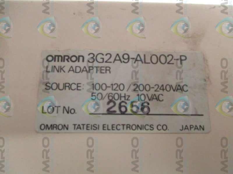 OMRON 3G2A9-AL002-P LINK ADAPTER MODULE (AS PICTURED) UNMP