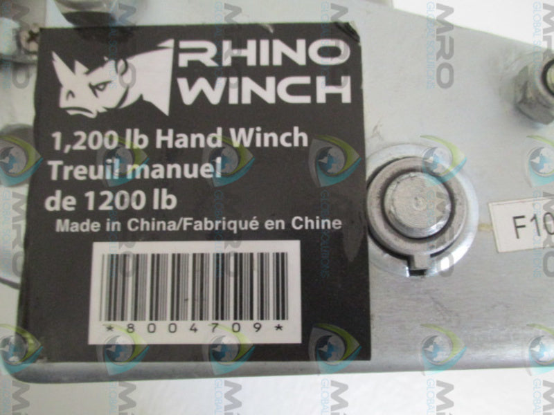 RHINO F10 HAND WINCH 1,200 LBS (AS PICTURED) UNMP