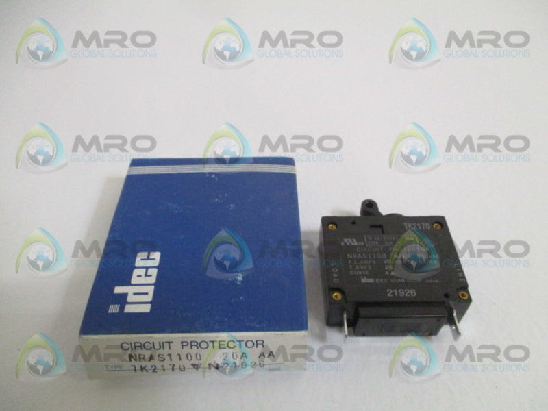 IDEC NRAS1100-20A-AA CIRCUIT PROTECTOR 20A NSMP