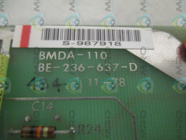 BALANCE ENGINEERING BMDA-110 BE-236-637-D CIRCUIT BOARD (REPAIRED)  UNMP