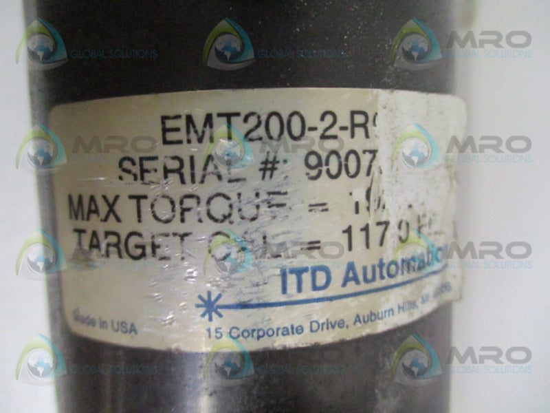 ITD EMT200-2-R6 SPINDLE MOTOR ASSEMBLY 117.0/FT.LB. (AS PICTURED) UNMP