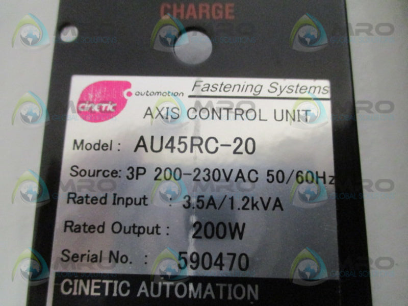 CINETIC AUTOMATION AU45RC-20 AXIS CONTROL UNIT (AS PICTURED)  UNMP