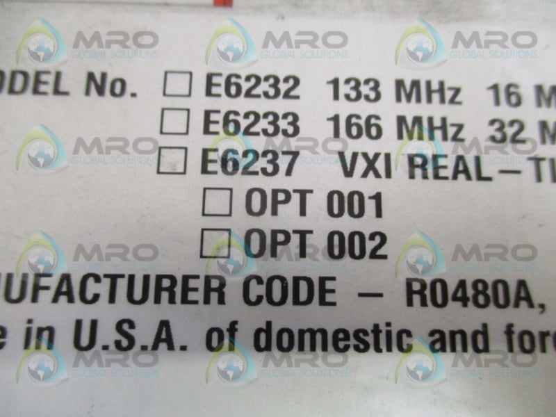 HEWLETT PACKARD HP-VXI E6237 OPT002 CONTROLLER (REPAIRED) UNMP