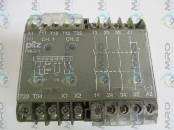 PILZ PNOZ124VDC3S1O SAFETY RELAY 24VDC UNMP